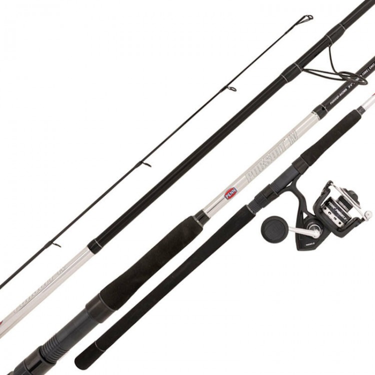 PENN 7’ Pursuit IV 3-Piece Travel Fishing Rod and Reel Inshore Spinning  Combo
